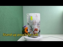 सफेद कागज लमिनेट एल्यूमीनियम पन्नी खड़े हो जाओ मसालों के लिए पुनः प्रयोज्य खाद्य बैग स्नैक्स खाद्य नमक पैकेजिंग