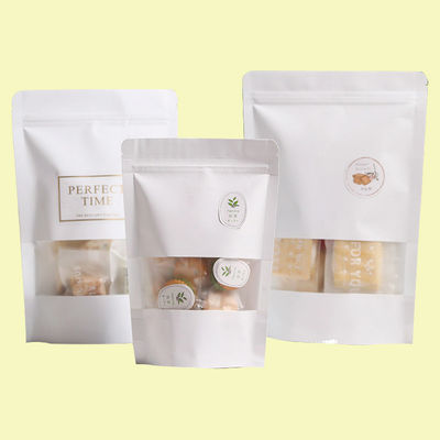 खाद्य पैकेजिंग के लिए अनुकूलित बायोडिग्रेडेबल स्टैंड अप पॉकेट्स