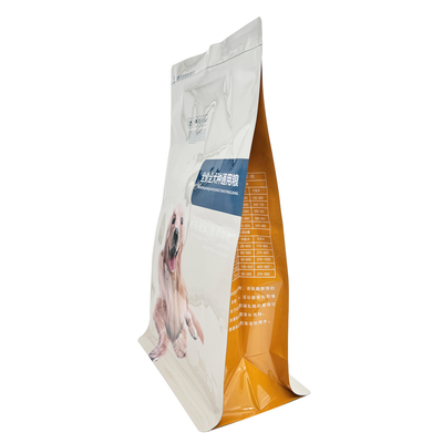 2.5KG कस्टम प्रिंटिंग पन्नी फ्लैट नीचे अस्तर पालतू कुत्ते बिल्ली इलाज खाद्य बैग पुनः सील पालतू कुत्ते खड़े जैक जिपर के साथ