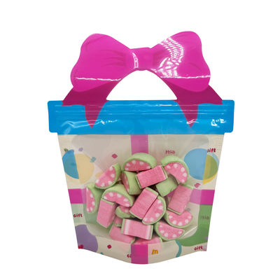 प्लास्टिक ज़िपलॉक हैंडबैग स्टैंड अप बैग पैकिंग के लिए कैंडीज़ मीठा व्यवहार स्नैक्स पैकेजिंग