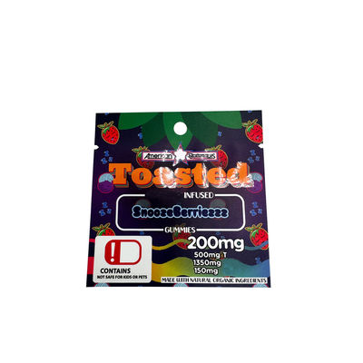 मैट फ्लैट स्पॉट चमकदार पैटर्न यूवी तेल 1 ग्राम कस्टम माइलर बैग विथ हैंगिंग होल MOPP//VMPET//PE