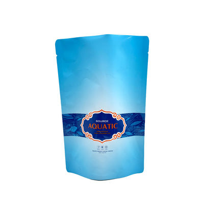 अनुकूलित एल्यूमीनियम पन्नी लेपित प्लास्टिक नीले खड़े भोजन बैग 120 माइक्रोन प्रति पक्ष मोटाई