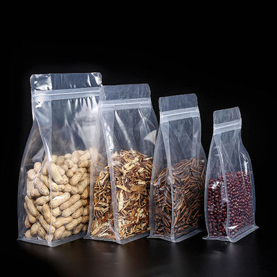खाद्य पैकेजिंग के लिए औद्योगिक पारदर्शी स्क्वायर ज़िपर बैग